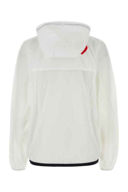 Белая нейлоновая куртка-кейвей Comme des Garçons X K-way, модель K-WAY X CDG PLAY (AZJ501051)
