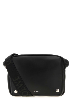 Black leather medium Messenger crossbody bag Black LOEWE (BANBA73X05)