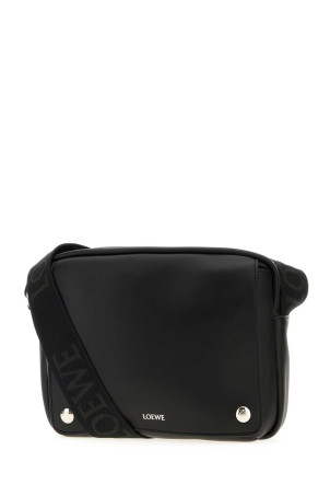 Black leather medium Messenger crossbody bag Black LOEWE (BANBA73X05)