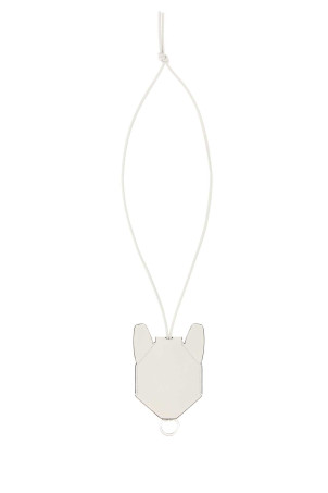 Брелок Futurist Cat из кожи с принтом, синий, LOEWE (C621232XQN)