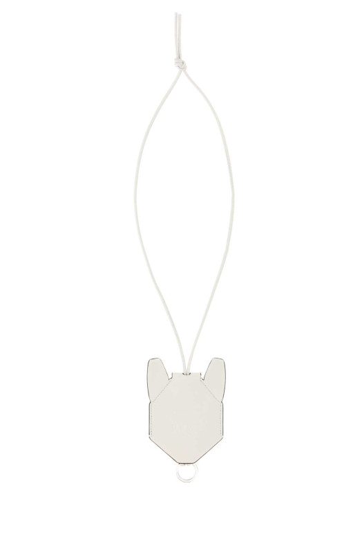 Брелок Futurist Cat из кожи с принтом, синий, LOEWE (C621232XQN)
