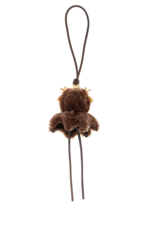 Коричневый брелок Fawnie из овчины и металла, коричневый, LOEWE (C621232XR5)