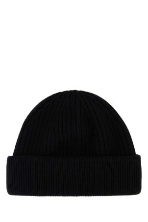 Black wool beanie hat Black LOEWE (F540257X23)