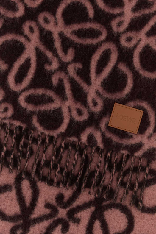 Шарф из смесовой ткани с альпакой с принтом LOEWE (FSF4SS1W02)