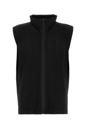 Black polyester vest HOMME PLISSE' ISSEY MIYAKE (HP66JE043)