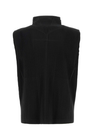 Black polyester vest HOMME PLISSE' ISSEY MIYAKE (HP66JE043)