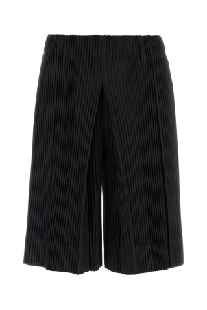 Black polyester bermuda shorts HOMME PLISSE' ISSEY MIYAKE (HP66JF159)
