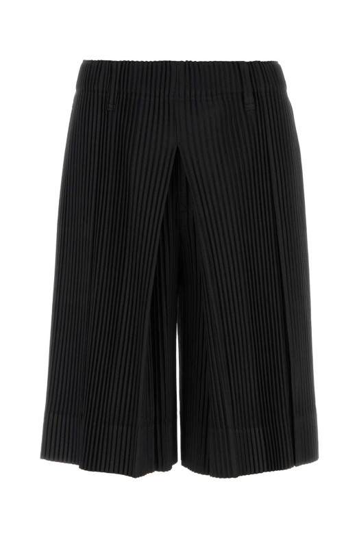 Black polyester bermuda shorts HOMME PLISSE' ISSEY MIYAKE (HP66JF159)