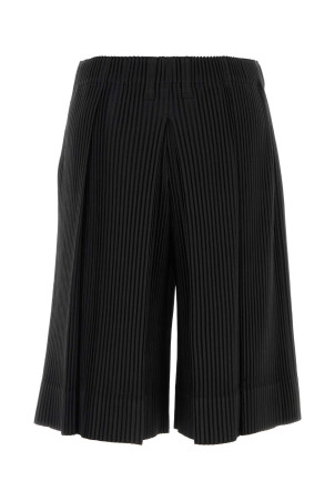 Black polyester bermuda shorts HOMME PLISSE' ISSEY MIYAKE (HP66JF159)