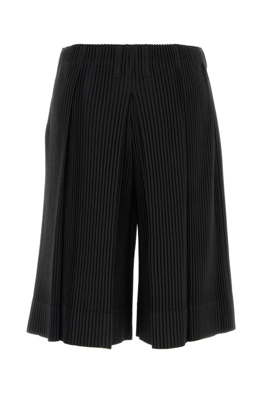 Black polyester bermuda shorts HOMME PLISSE' ISSEY MIYAKE (HP66JF159)