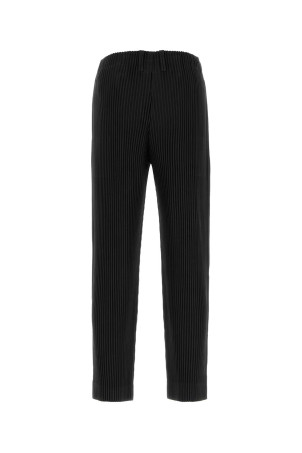 Black polyester pant HOMME PLISSE' ISSEY MIYAKE (HP67JF550)