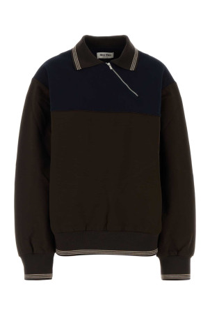 Two-tone viscose blend oversize sweatshirt MIU MIU (MJLA01SOOO18FX)