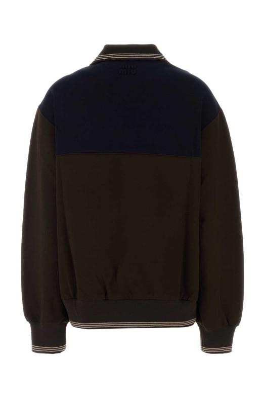 Two-tone viscose blend oversize sweatshirt MIU MIU (MJLA01SOOO18FX)