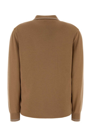 Camel wool and suede cardigan MIU MIU (MMF01RSOOO18TK)