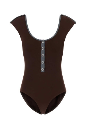 Chocolate stretch nylon Petra swimsuit Brown GIMAGUAS (PETRASWIMSUIT)