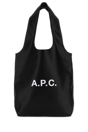 Black synthetic leather shopping bag Black A.P.C. (PUAATM61861)