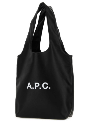 Black synthetic leather shopping bag Black A.P.C. (PUAATM61861)