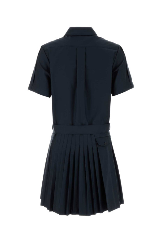 Navy blue cotton blend mini dress Black LOEWE (S359Y09XKP)