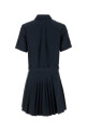 Navy blue cotton blend mini dress Black LOEWE (S359Y09XKP)
