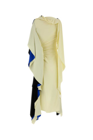 Multicolor stretch viscose dress Black LOEWE (S540Y09XVC)
