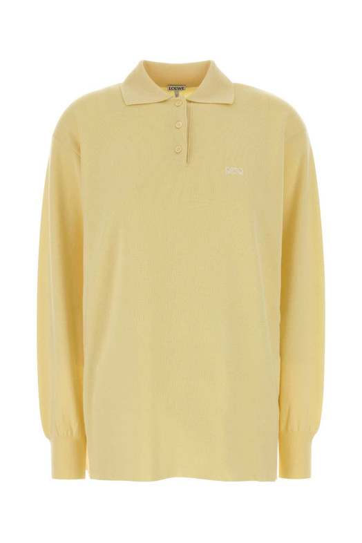 Yellow stretch cashmere blend polo shirt Yellow LOEWE (S540Y14KHJ)