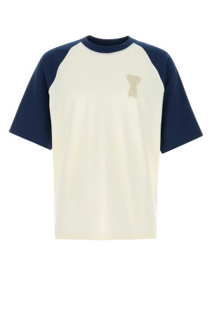 Ivory cotton t-shirt AMI (UTS379726)