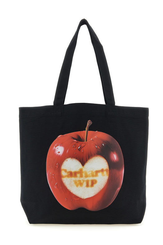 'Canvas Graphic Tote' shopping bag Black