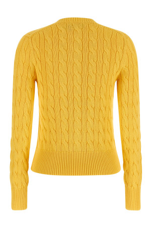 Cotton cable cardigan Yellow