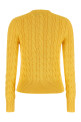 Cotton cable cardigan Yellow