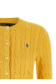 Cotton cable cardigan Yellow
