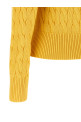 Cotton cable cardigan Yellow