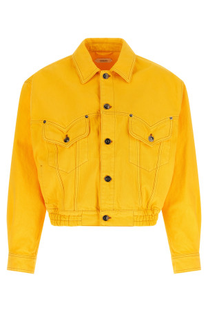 Over denim bluson Yellow