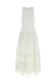 Lace insert dress White