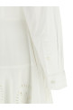 Openwork embroidery dress White
