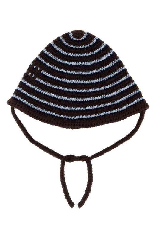 Embroidered crochet bucket hat MIU MIU (5HC3262IH7)
