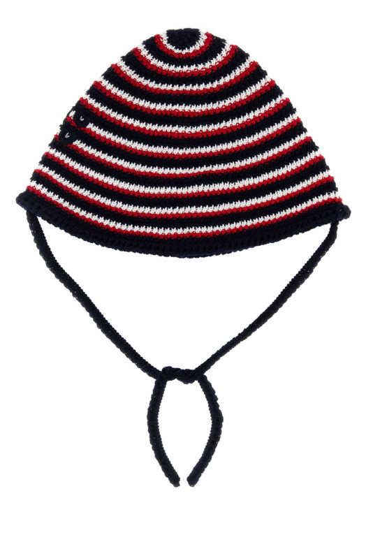 Embroidered crochet bucket hat MIU MIU (5HC3262IH7)