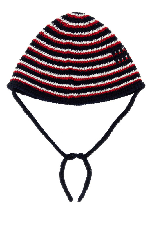 Embroidered crochet bucket hat MIU MIU (5HC3262IH7)