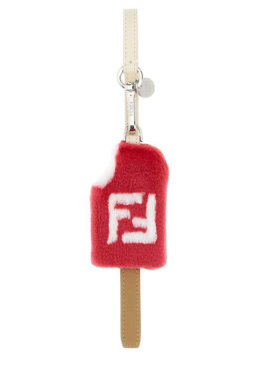 Брелок для сумки Gelato из разноцветной овчины и меха FENDI (7AS341ATAC)