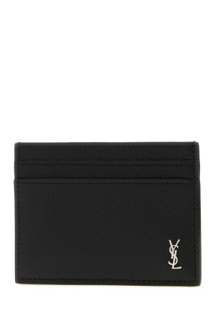 Black leather Tiny card holder Black SAINT LAURENT (847951AAELP)