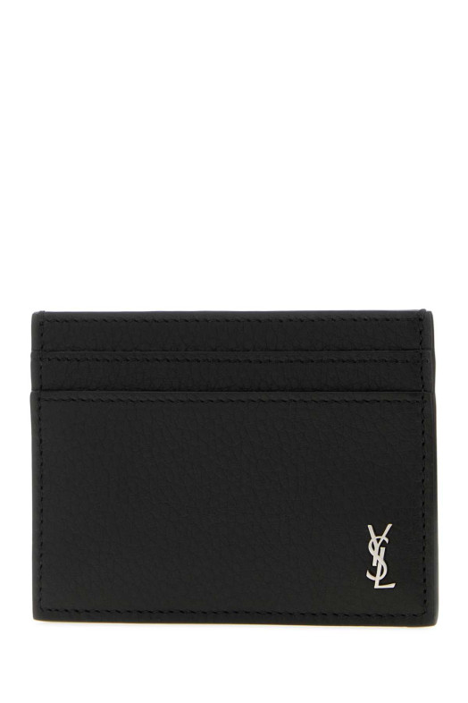 Black leather Tiny card holder Black SAINT LAURENT (847951AAELP)
