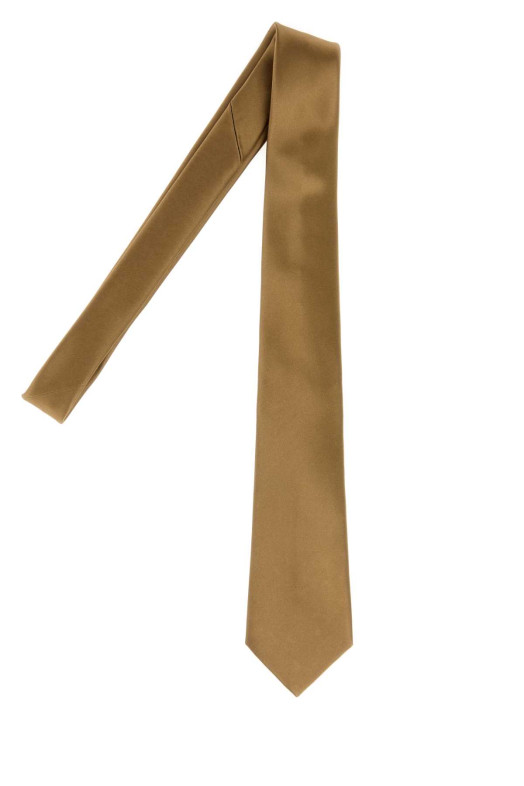 Beige satin tie SAINT LAURENT (8583553Y011)