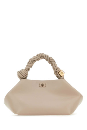 Light grey leather small Bou handbag GANNI (A5245)