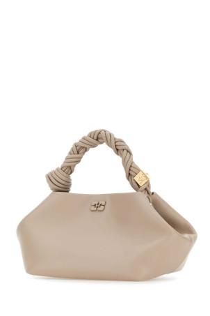 Light grey leather small Bou handbag GANNI (A5245)