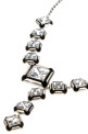 Silver metal Deconstructed Crystals necklace GIVENCHY (BF00TNF005)