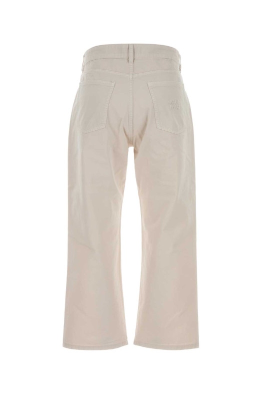 Ivory cotton pant Black MIU MIU (GWP613SOOO197V)