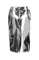 Silver leather skirt JIL SANDER (J03MA0293J07230)
