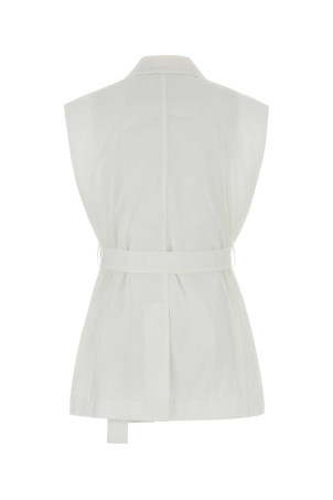 White cotton blend vest BRUNELLO CUCINELLI (M0F797758)