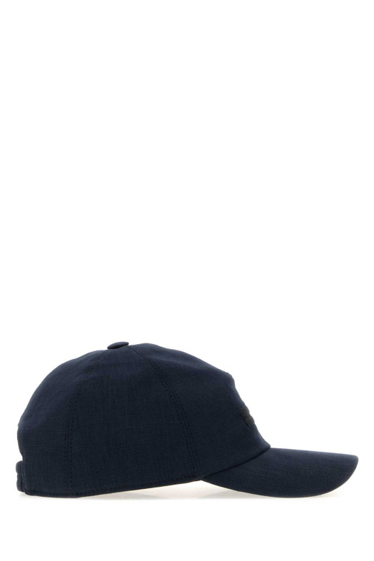Navy blue linen baseball cap ZEGNA (RZ7I18HA7B7M)