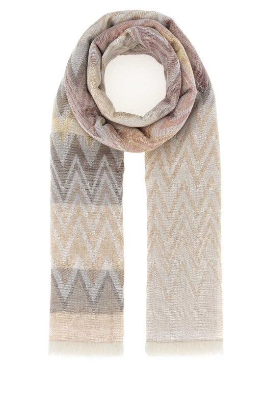 Шарф из хлопковой смеси с вышивкой MISSONI (SAXRCMDA578)
