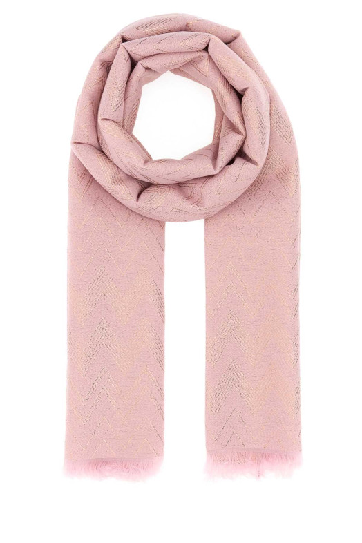 Розовый шарф из смешанной шерсти MISSONI (SC50WMDA580)